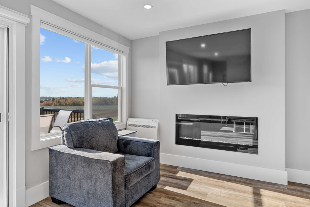 Inside Hope River with Recliner Chair and Outside View